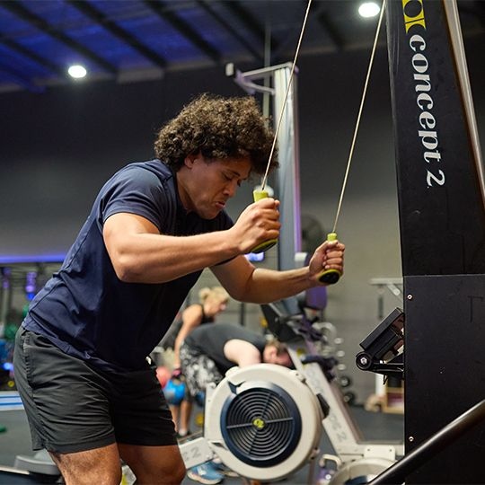 Man on Concept2 SkiErg